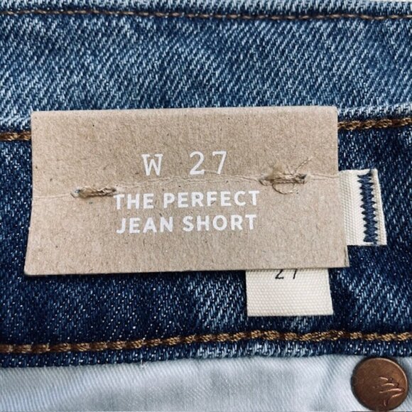MADEWELL The Perfect Jean Short in Bartow Wash: TENCEL™ Denim Edition - NWT - Picture 7 of 8